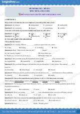 Đề số 2 - Đề kiểm tra học kì 1 - Tiếng Anh 11 mới